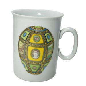 1 Vintage Email de Limoges FABERGE EGG Design Godinger Tea Cup Coffee Mug 8 Oz